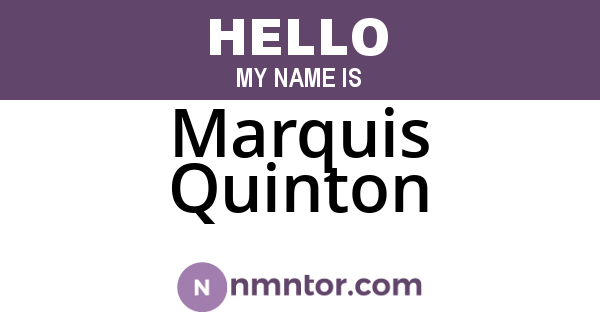 Marquis Quinton