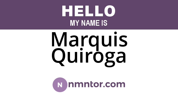Marquis Quiroga