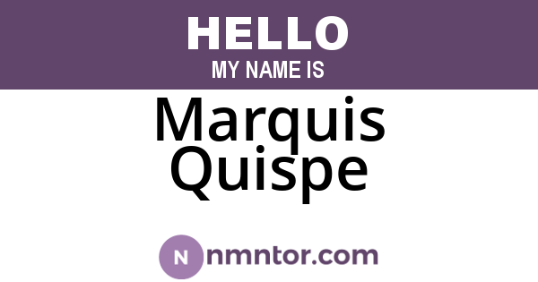 Marquis Quispe