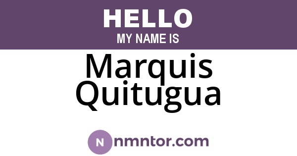 Marquis Quitugua