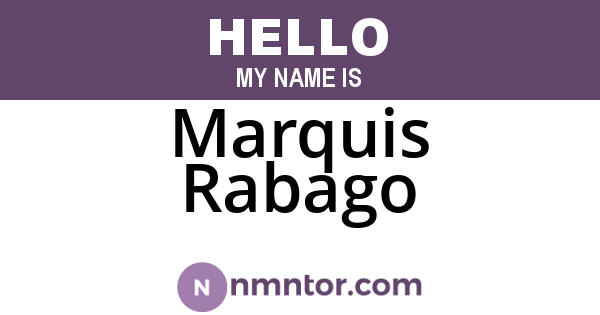 Marquis Rabago
