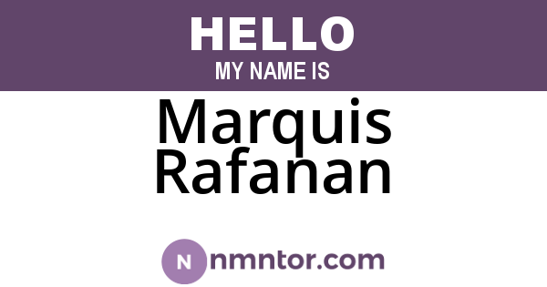 Marquis Rafanan