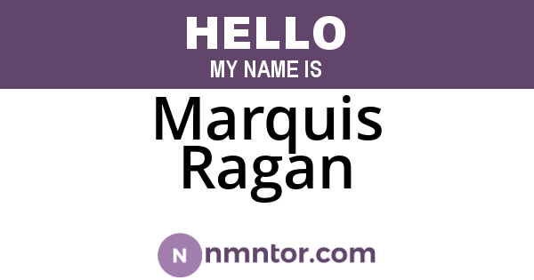 Marquis Ragan