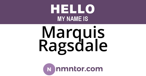 Marquis Ragsdale