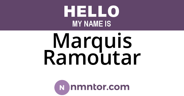 Marquis Ramoutar