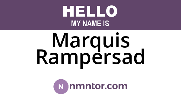 Marquis Rampersad