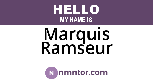 Marquis Ramseur