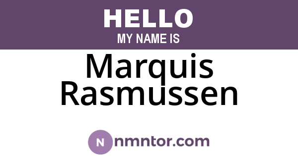 Marquis Rasmussen