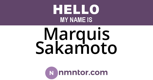 Marquis Sakamoto