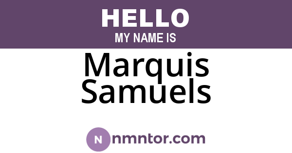 Marquis Samuels