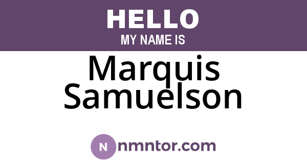 Marquis Samuelson