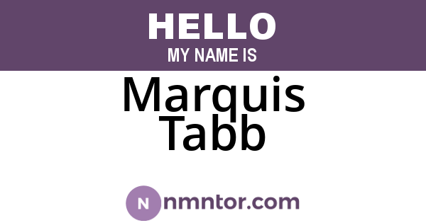 Marquis Tabb