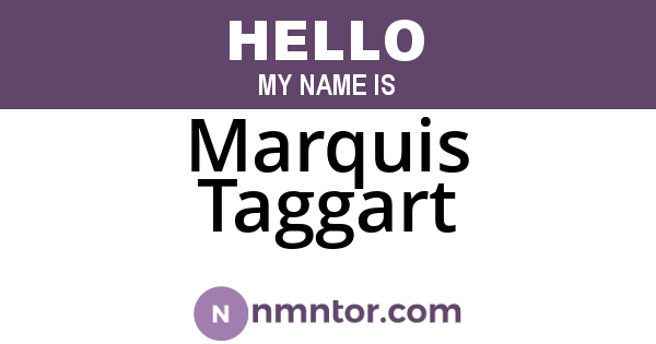 Marquis Taggart