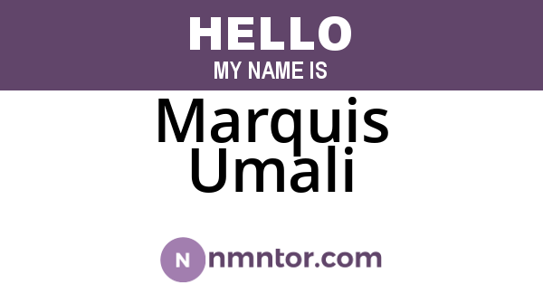 Marquis Umali