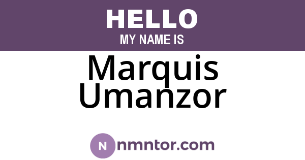 Marquis Umanzor
