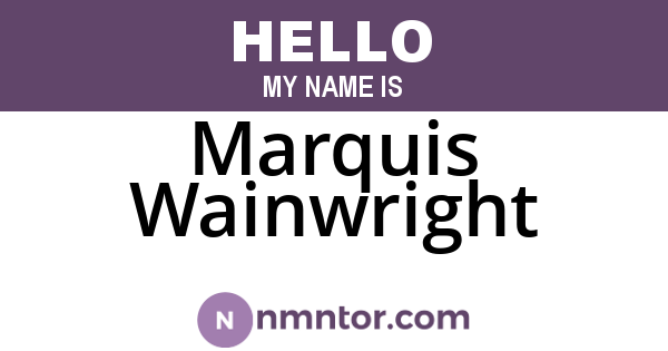 Marquis Wainwright