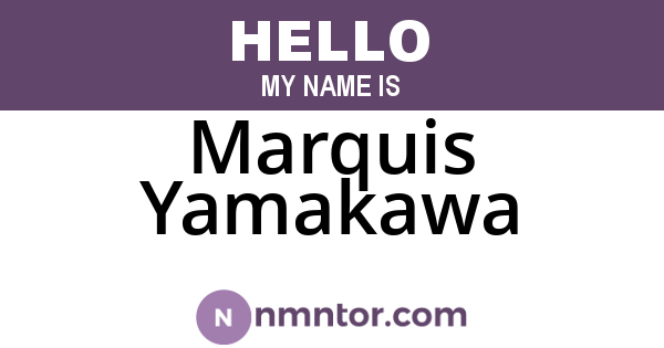 Marquis Yamakawa