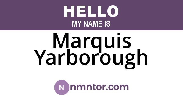 Marquis Yarborough