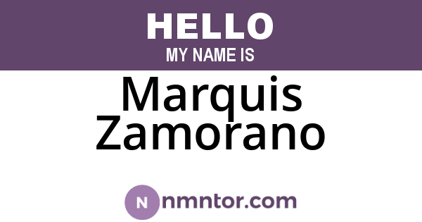 Marquis Zamorano