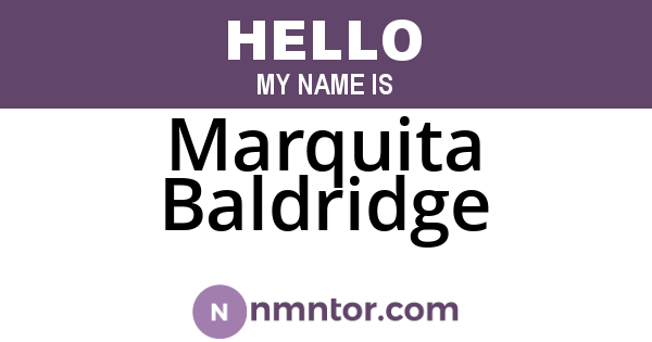 Marquita Baldridge
