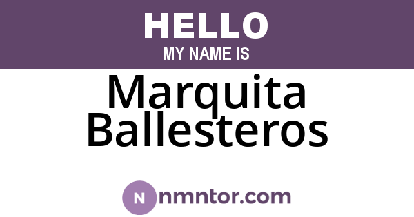 Marquita Ballesteros