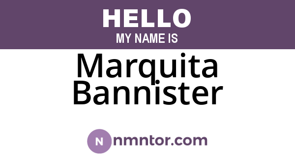 Marquita Bannister