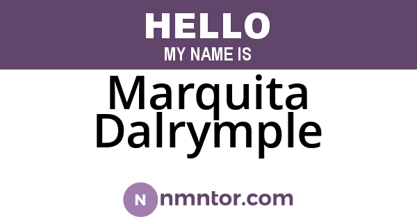 Marquita Dalrymple