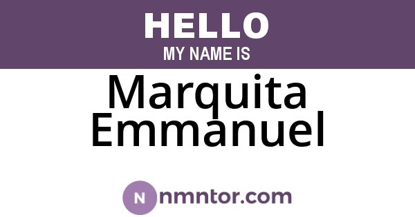 Marquita Emmanuel
