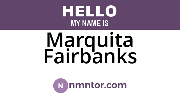 Marquita Fairbanks
