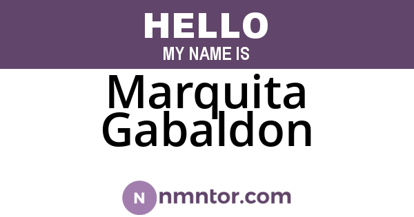 Marquita Gabaldon