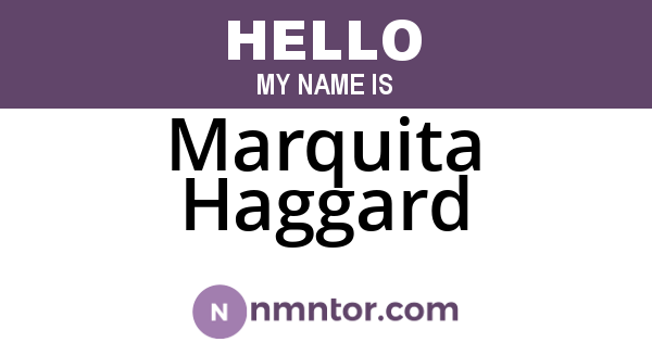 Marquita Haggard