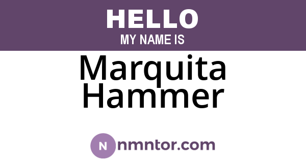 Marquita Hammer