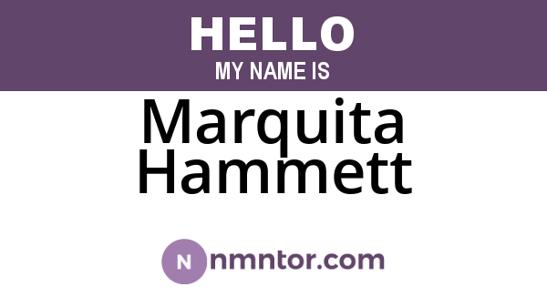 Marquita Hammett
