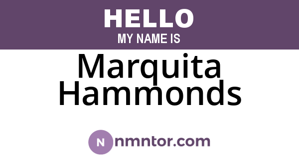 Marquita Hammonds