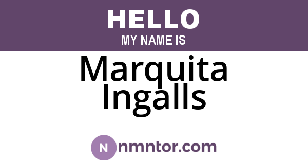 Marquita Ingalls