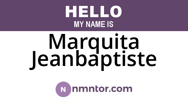 Marquita Jeanbaptiste