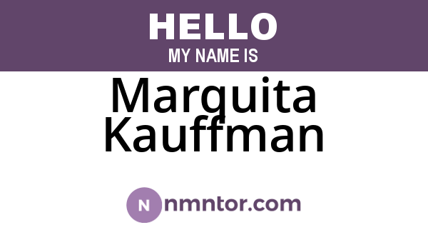 Marquita Kauffman