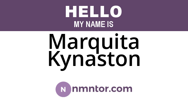 Marquita Kynaston