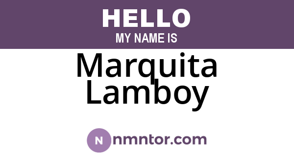 Marquita Lamboy