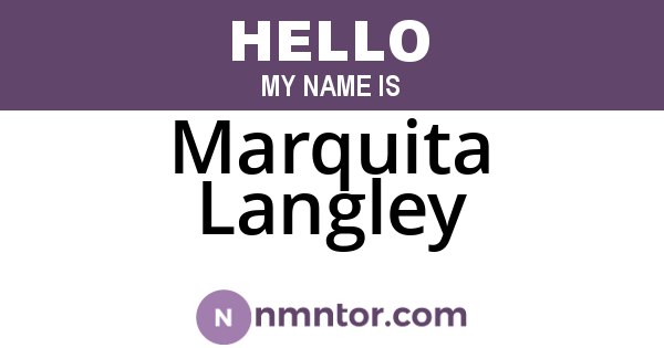 Marquita Langley
