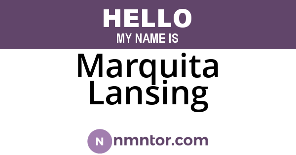 Marquita Lansing