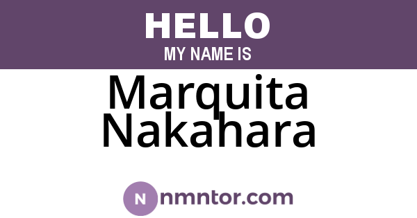 Marquita Nakahara