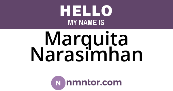 Marquita Narasimhan