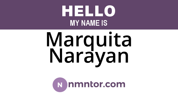 Marquita Narayan