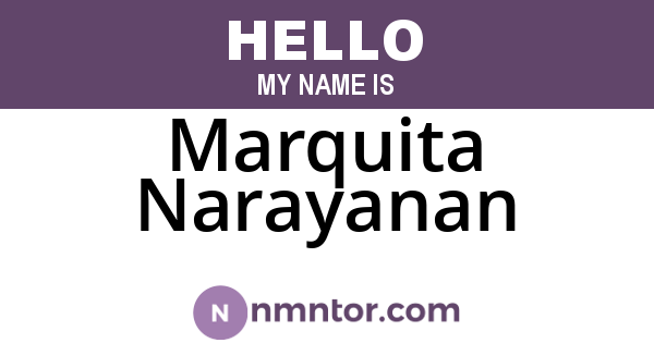 Marquita Narayanan