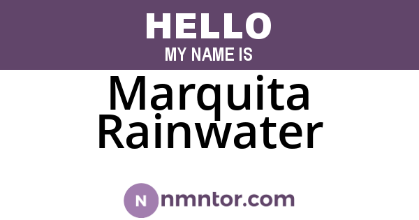 Marquita Rainwater