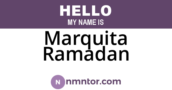 Marquita Ramadan