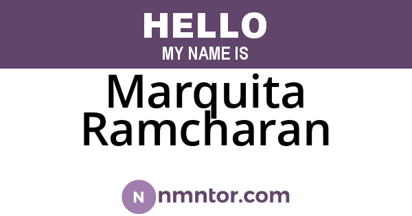 Marquita Ramcharan