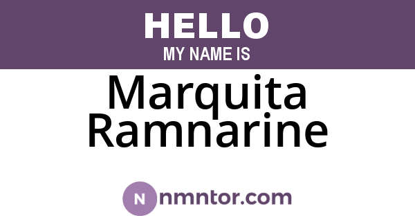 Marquita Ramnarine