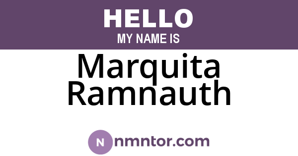 Marquita Ramnauth